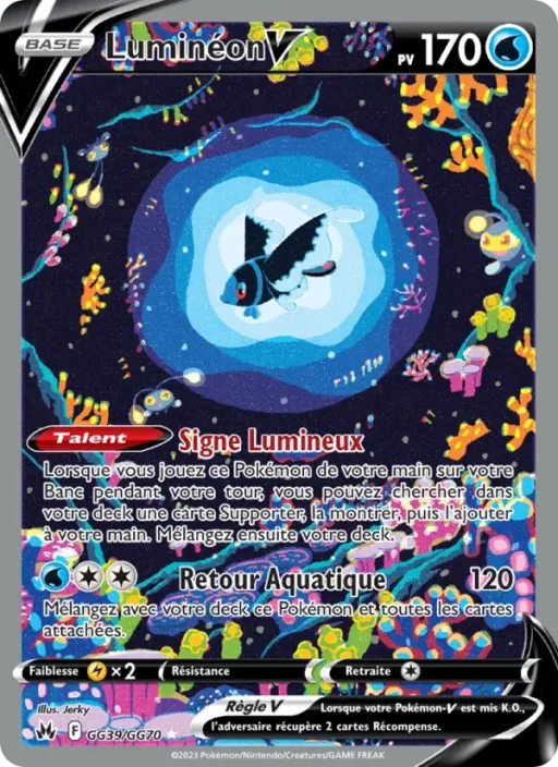Carte Pokémon Luminéon V GG39/159 Ultra Rare Zénith Suprême