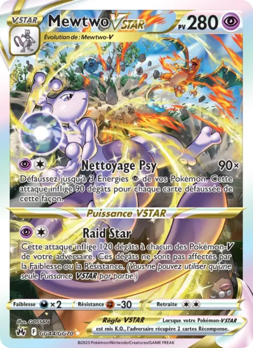 Carte Pokémon Mewtwo VSTAR GG44/159 Ultra Rare Zénith Suprême