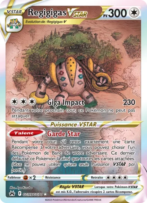 Carte Pokémon Regigigas VSTAR GG55/159 Ultra Rare Zénith Suprême