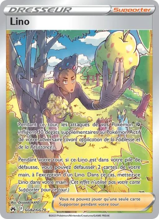 Carte Pokémon Lino GG62/159 Ultra Rare Zénith Suprême