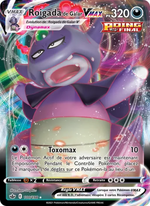 Carte Pokémon Roigada de Galar VMAX 100/198 Holo Rare VMAX Règne de Glace