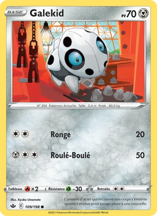 Carte Pokémon Galekid 109/198 Commune Règne de Glace