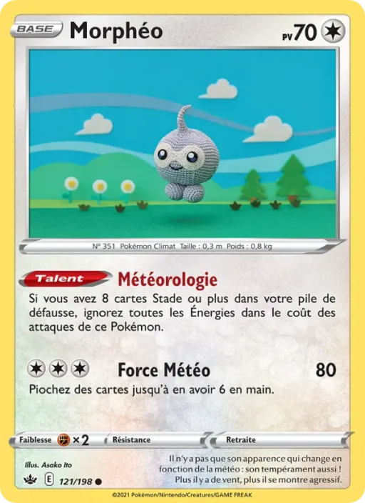 Carte Pokémon Morphéo 121/198 Commune Règne de Glace