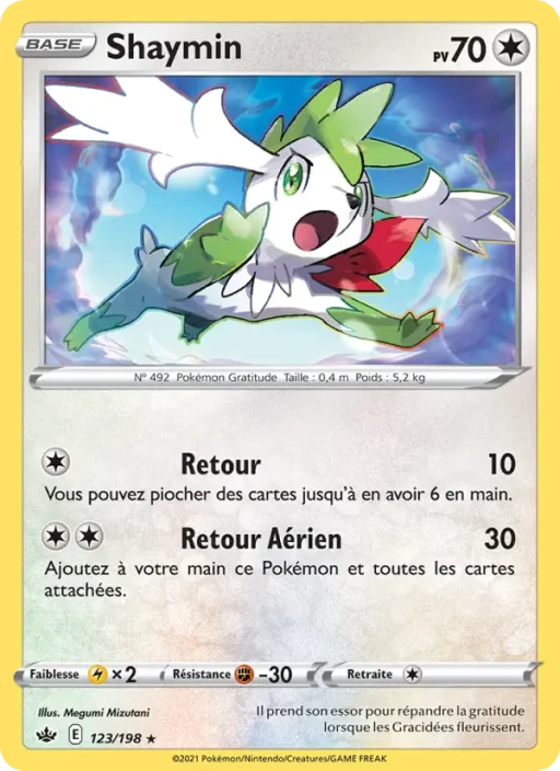 Carte Pokémon Shaymin 123/198 Holo Rare Règne de Glace