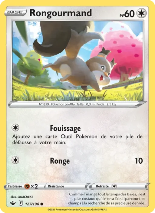 Carte Pokémon Rongourmand 127/198 Commune Règne de Glace