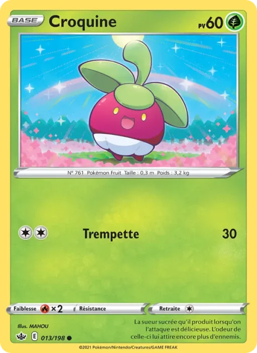Carte Pokémon Croquine 13/198 Commune Règne de Glace