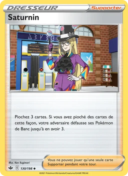 Carte Pokémon Saturnin 130/198 Peu Commune Règne de Glace