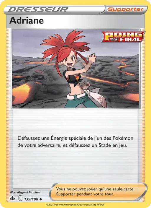 Carte Pokémon Adriane 139/198 Peu Commune Règne de Glace