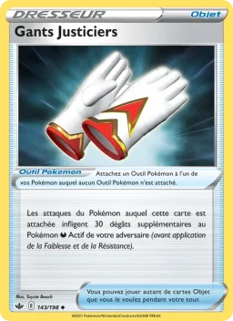 Carte Pokemon Gants Justiciers #143
