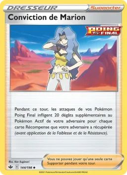Carte Pokemon Conviction de Marion #144