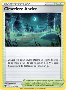 Carte Pokemon Cimetière Ancien #147