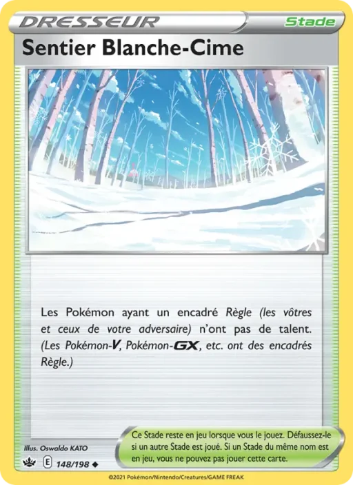 Carte Pokémon Sentier Blanche-Cime 148/198 Peu Commune Règne de Glace