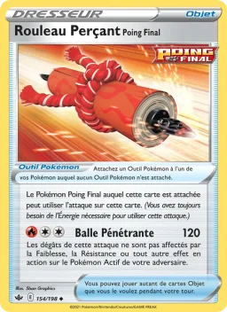 Carte Pokemon Rouleau Perçant Poing Final #154