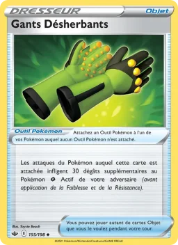 Carte Pokemon Gants Désherbants #155