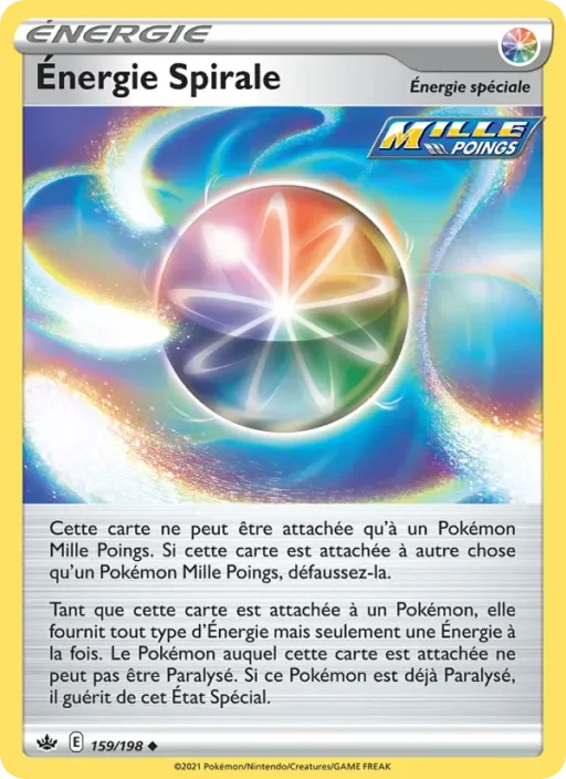 Carte Pokémon Énergie Spirale 159/198 Peu Commune Règne de Glace