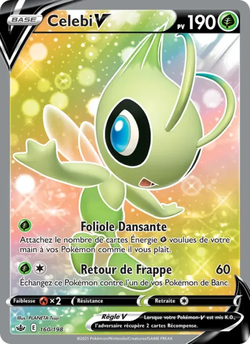 Carte Pokémon Celebi V 160/198 Ultra Rare Règne de Glace