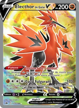 Carte Pokemon Électhor de Galar V #173