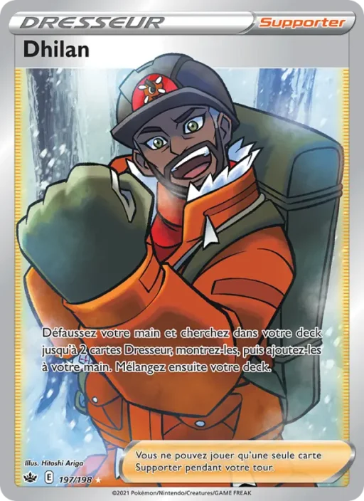 Carte Pokémon Dhilan 197/198 Ultra Rare Règne de Glace