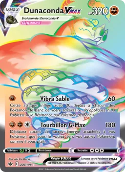 Carte Pokemon Dunaconda VMAX #206