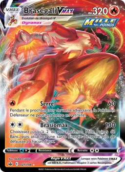 Carte Pokemon Braségali VMAX #21