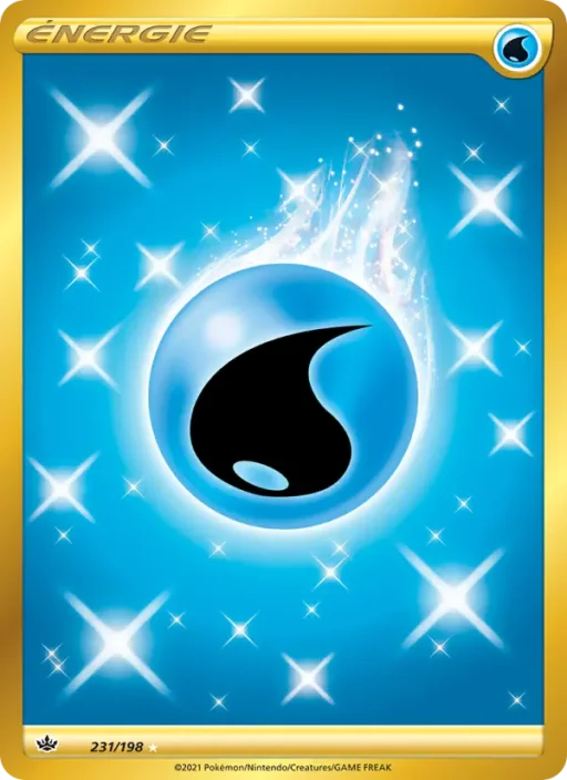 Carte Pokémon Énergie Eau 231/198 Magnifique rare Règne de Glace