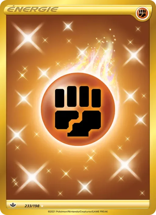 Carte Pokémon Énergie Combat 233/198 Magnifique rare Règne de Glace