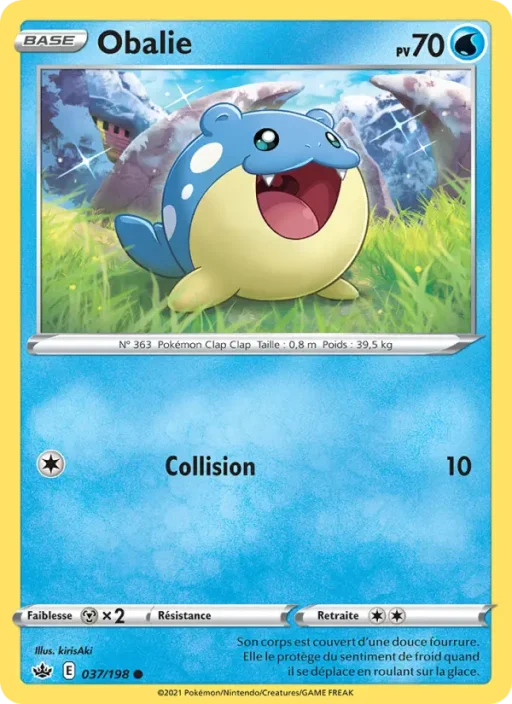 Carte Pokémon Obalie 37/198 Commune Règne de Glace