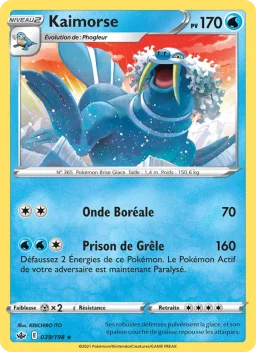Carte Pokemon Kaimorse #39