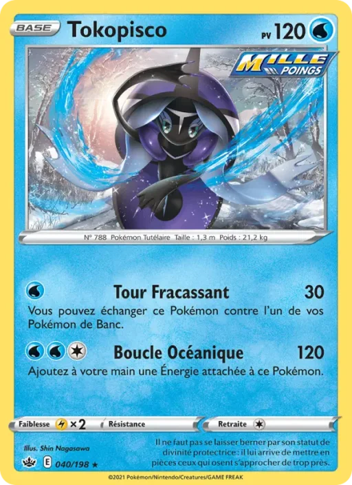 Carte Pokémon Tokopisco 40/198 Holo Rare Règne de Glace