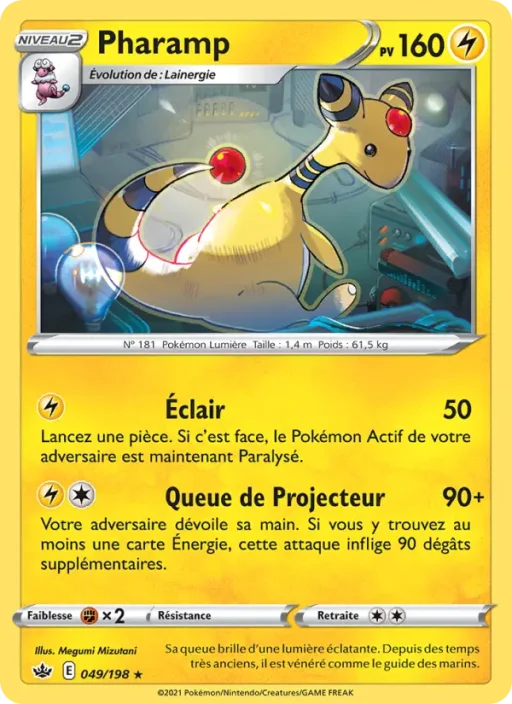 Carte Pokémon Pharamp 49/198 Rare Règne de Glace