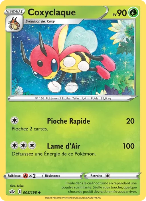 Carte Pokémon Coxyclaque 5/198 Peu Commune Règne de Glace