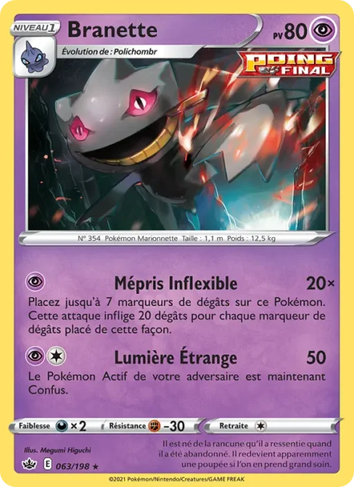 Carte Pokémon Branette 63/198 Rare Règne de Glace