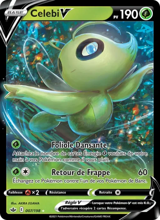 Carte Pokémon Celebi V 7/198 Holo Rare V Règne de Glace