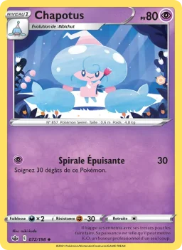 Carte Pokemon Chapotus #72