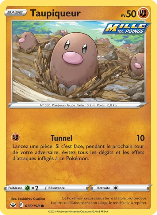 Carte Pokémon Taupiqueur 76/198 Commune Règne de Glace