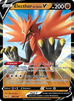 Carte Pokemon Électhor de Galar V #80