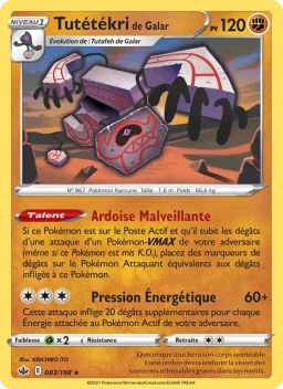 Carte Pokemon Tutétékri de Galar #83