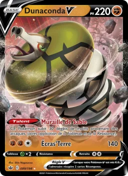 Carte Pokemon Dunaconda V #89