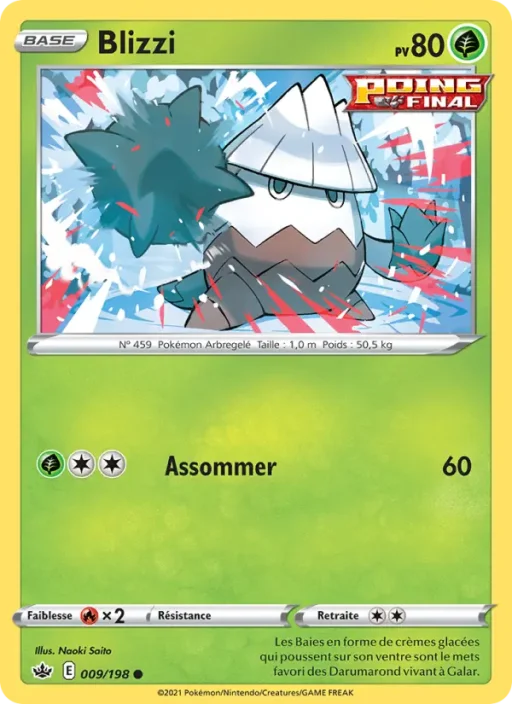 Carte Pokémon Blizzi 9/198 Commune Règne de Glace