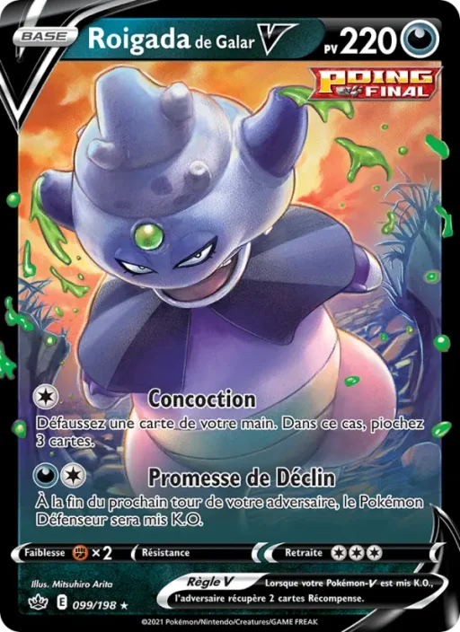 Carte Pokémon Roigada de Galar V 99/198 Holo Rare V Règne de Glace