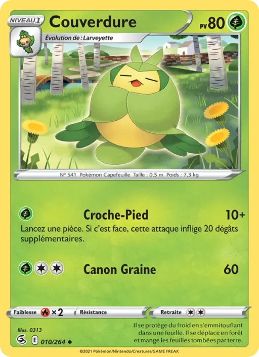 Carte Pokémon Couverdure 10/264 Peu Commune Poing de Fusion