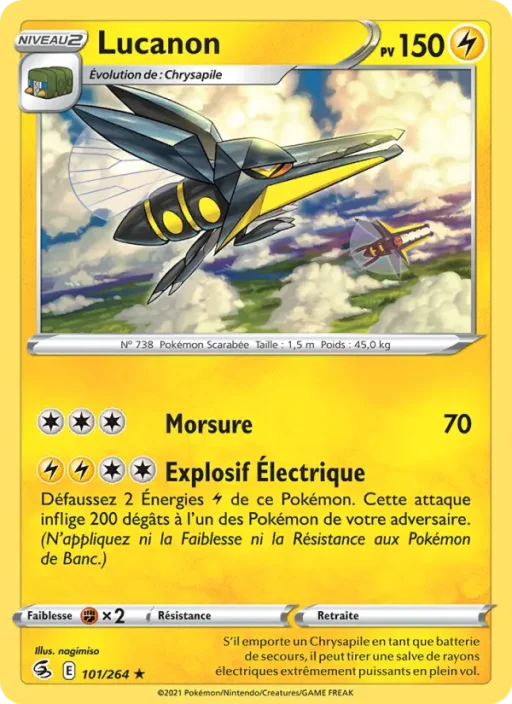 Carte Pokémon Lucanon 101/264 Rare Poing de Fusion