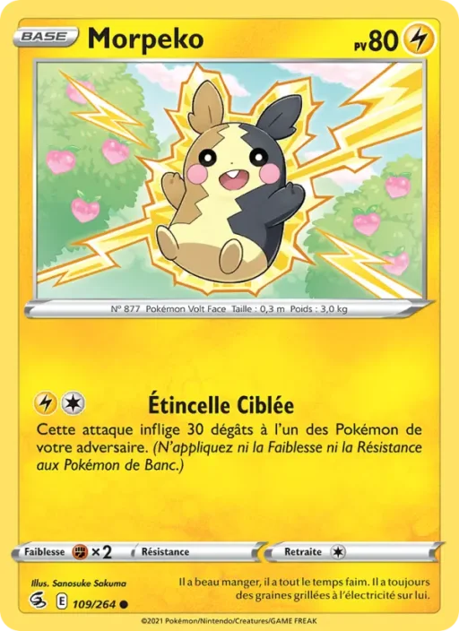 Carte Pokémon Morpeko 109/264 Commune Poing de Fusion
