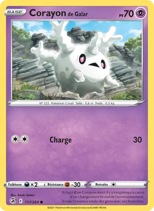 Carte Pokémon Corayon de Galar 117/264 Commune Poing de Fusion