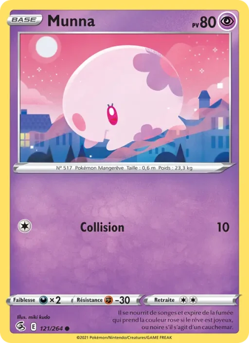 Carte Pokémon Munna 121/264 Commune Poing de Fusion