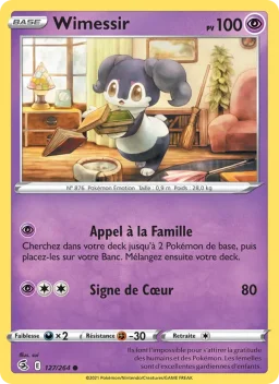 Carte Pokemon Wimessir #127
