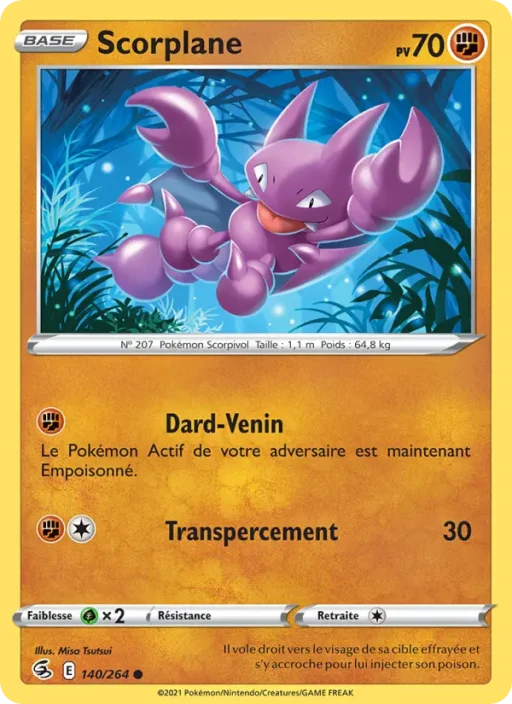 Carte Pokémon Scorplane 140/264 Commune Poing de Fusion
