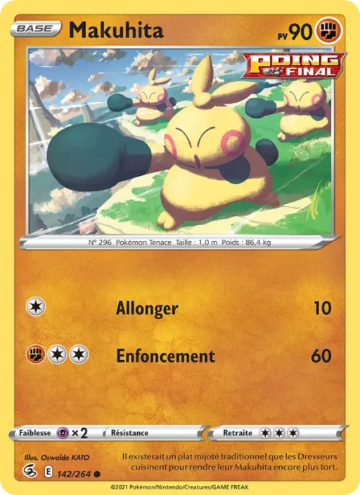 Carte Pokémon Makuhita 142/264 Commune Poing de Fusion