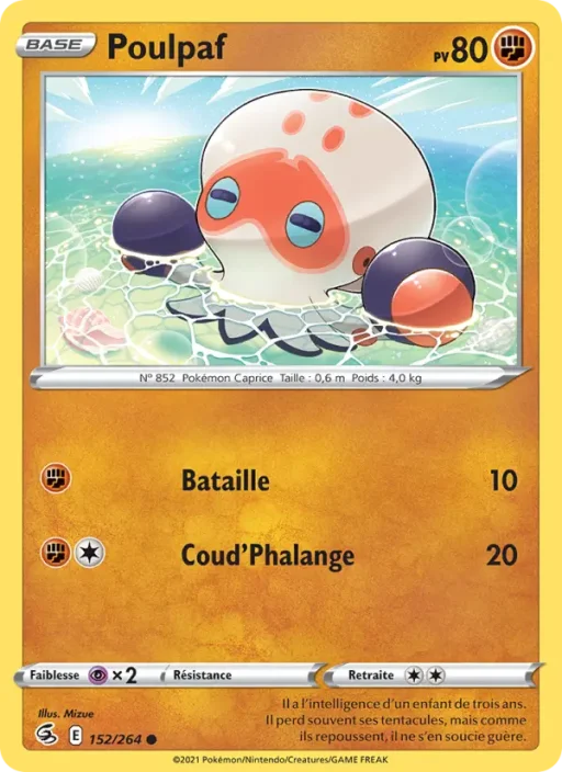 Carte Pokémon Poulpaf 152/264 Commune Poing de Fusion