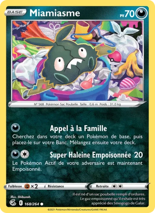 Carte Pokémon Miamiasme 168/264 Commune Poing de Fusion